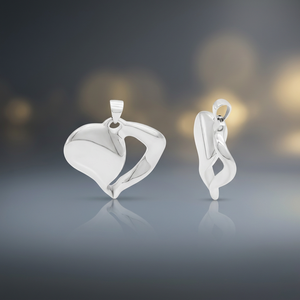 Colgante de Plata 925 con Corazón Abierto, Romántico, para Uso Diario - Product Image 5