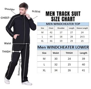 <b>Men's</b> Black Hooded Zip-Up <b>Track</b> <b>Jacket</b> With White Trim Side Pockets Breathable Sporty Fit Regular Full Sleeve Autumn Wear - Product Image 6