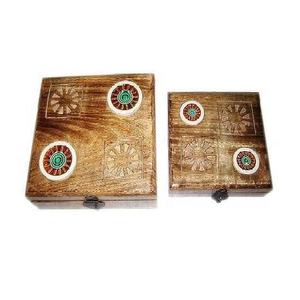 Haute qualité à la main en bois artisanat coffre au trésor maison boîtes décoratives vente chaude boîte à bagues bijoux cadeau article Top Standard - Product Image 2