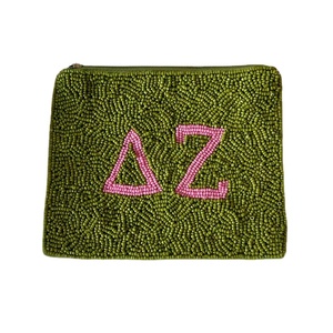 Cartera pequeña Delta Zeta con bordado de cuentas hecha a mano de lujo, elegante, única, bonita, elegante, de moda Premium DE LA India - Product Image 1