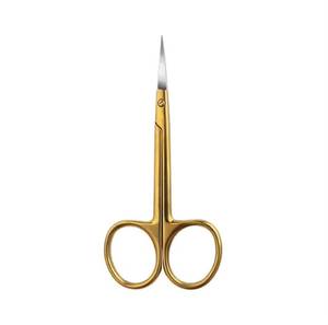 Golden & Black Stainless Steel Sharp Blade Cuticle <b>Scissors</b> with Round Steel Handle Right-Handed <b>for</b> Adult Manicure <b>Nail</b> Art - Product Image 5