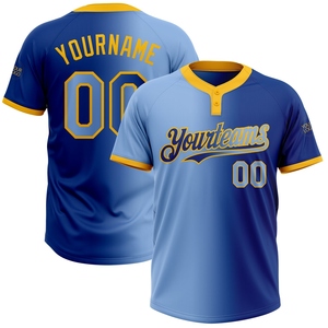 Vente en gros directe OMMIZ INDUSTRY Maillot de softball unisexe personnalisé blanc noir-rouge à deux boutons - Product Image 2