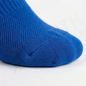 Crew <b>Socks</b> Solid Blue 100% Cotton Breathable Knitted Regular Style Adult Summer Casual Wear - Product Image 6