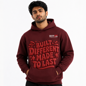 Custom men puff printing <b>hoodie</b> with bold raised print detail <b>soft</b> cotton blend fabric cozy feel modern fit perfect for casual - Product Image 1