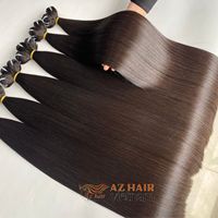 Extensiones de cabello humano vietnamita negro Natural Super doble grosor de la cola dibujada Cabello de trama recta de hueso sin procesar crudo