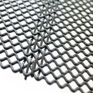 Self Cleaning Vibrating Screen Mesh Heavy Duty Hooked 65mn Steel Wire Screen Mesh for Anti Clog