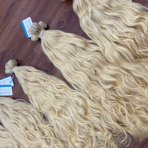 Article populaire 2026, extensions de cheveux à trame, 100% vietnamiennes, couleur 613, texture naturelle droite et ondulée, prêtes à être expédiées - Product Image 3