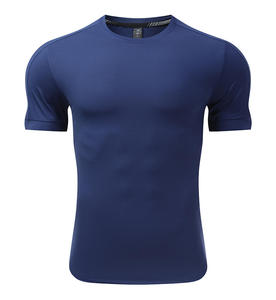 Camiseta Deportiva de Compresión de Manga Corta para Hombre, Corte Ajustado, Color Negro, Secado Rápido, Cuello Redondo, Tejido de Punto - Product Image 6