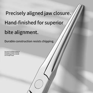 Outil professionnel pour ongles en acier inoxydable, mâchoire plate, ouverture large de 12.5mm, pointe pointue pour le soin des ongles des doigts, utilisation pour adultes - Product Image 3