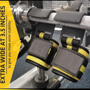 Crochets de musculation, crochets de levage de poids, crochets de musculation robustes en nylon avec crochet en fer, accessoires de gym et de fitness - Product Image 5