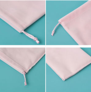 Sac de Rangement Cosmétique Tendance en Toile de Coton Grande Capacité avec Fermeture Éclair, Logo Personnalisé Imprimé et Motif Filigrané – Vente en Gros - Product Image 3