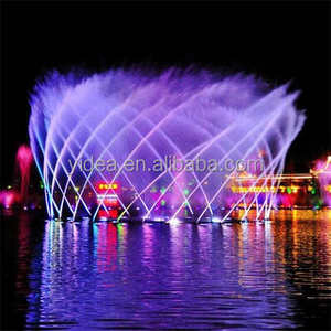 Grandes fontaines de jardin à rideau d'eau LED numériques avec musique, design moderne, construction en acier inoxydable pour la décoration extérieure des parcs - Product Image 3