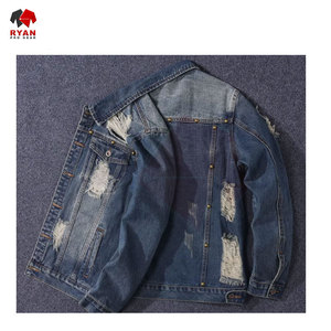 Jeans Casuales de Color Sólido de Alta Calidad para Hombre, Chaquetas de Mezclilla de Manga Larga, Talla Grande - Product Image 3