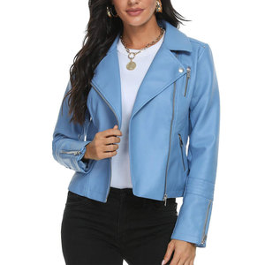 Chaquetas de cuero para mujer al por mayor, con logotipo personalizado, de cuero genuino suave, cómodas y a la moda. - Product Image 1