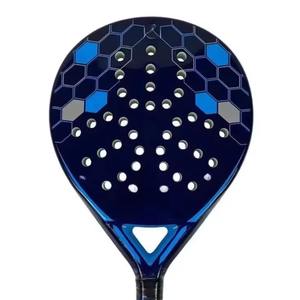 Raquette de padel en fibre de carbone personnalisée professionnelle avec filet en nylon - Légère pour l'entraînement et le divertissement au tennis de plage - Product Image 5