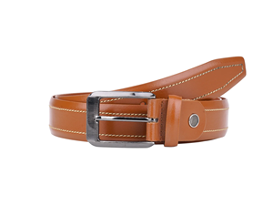Ceinture en cuir véritable pour homme avec boucle mate simple, style élégant, usage quotidien, ajustement parfait pour les occasions décontractées - Product Image 1