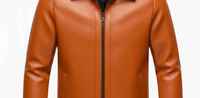 Veste en cuir longue pour homme, style décontracté urbain, avec col en textile, fournisseur d'usine sur mesure, vente en gros, veste en cuir chaude