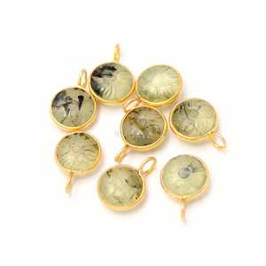 Natural Prehnite Flower Pendant In 925 Sterling <b>Silver</b> Hand Carved Gemstone <b>Charm</b> For Jewelry Making Premium Prehnite Stone Bulk - Product Image 1