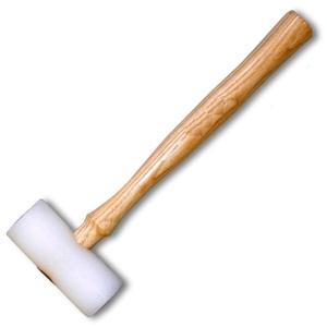 Martillo plano de nailon con cabeza grande de 2 pulgadas, mazo de plástico para conformado y abocardado, para metalistería, con mango de madera, para conformado y abocardado de metal y alambre - Product Image 4