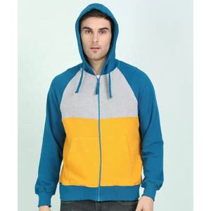 Venta al por mayor de algodón con cremallera sudaderas con capucha para los hombres de manga completa de color bloque hombres sudadera Unisex de gran tamaño pulóver con cremallera sudaderas con capucha hombres - Product Image 5