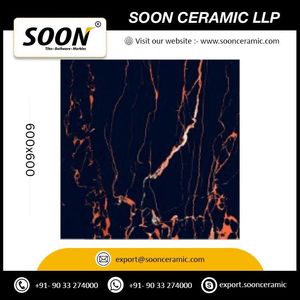 Carreaux muraux en porcelaine Soon Labyrinth Copper 600x600mm, imitation pierre, texture brillante, antibactériens, résistants aux acides - Product Image 5