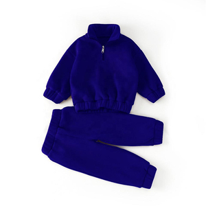 Ensemble de survêtement polaire imprimé vintage pour enfants, pull demi-zip et pantalon de jogging, tenue chaude d'hiver pour bébé, coffret cadeau - Product Image 5
