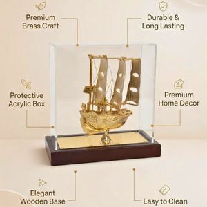 Maqueta de Barco Titanic de Latón en Tendencia, con Caja de Acrílico, Diseño Tradicional Hecho a Mano, Duradera, Ecológica, de 9 Pulgadas, para Decoración del Hogar y Regalos - Product Image 6