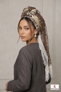 Custom <b>Printed</b> Square Scarf With Tassel Soft Lightweight Fabric Women Headscarf Fashion <b>Accessory</b> OEM Manufacturer Supply - Product Image 2