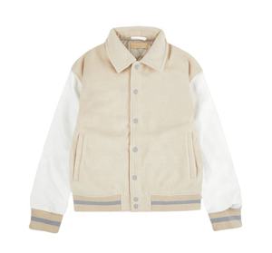 Chaqueta Varsity de Lana Personalizada de Alta Calidad para Hombre, con Mangas de Cuero y Forro Acolchado - Product Image 1