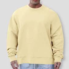 Sweat-shirt décontracté pour homme à col rond, coupe ample, couleur unie, en molleton de haute qualité, manches longues - Product Image 2