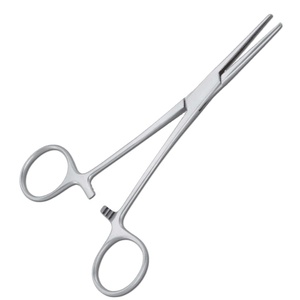 Collier Pince hémostatique manuelle droite dentée en acier inoxydable, instrument chirurgical pour chirurgie générale, certifiée CE Classe I - Product Image 1