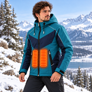 Veste chauffante USB personnalisée, manteau d'hiver thermique à capuche pour l'extérieur, batterie rechargeable, contrôle intelligent de la température, OEM - Product Image 4
