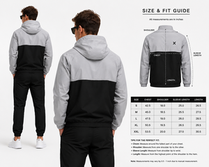 Ensembles coupe-vent réversibles X Sports City pour hommes, style sportif color block en polyester, vêtements d'automne, fermeture éclair, séchage rapide, OEM/ODM - Product Image 6