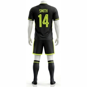 OEM Service Customized Breathable Mens Soccer Uniforms Kit with Moisture-Wicking Quick Dry Features Solid Color Football Jerseys - Product Image 2