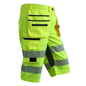 High Visibility Reflective <b>Cargo</b> Safety Shorts Multi Pockets Hi Vis Working Shorts Men's Safety <b>Work</b> wear Construction Shorts - Product Image 5