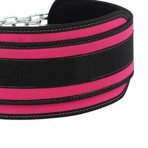 Sportwear Pull-up Belt Weighted <b>Thick</b> Fit Neoprene Weightlifting Support Dip Belt With Chain Double D-<b>ring</b> Back Support Strap - Product Image 3