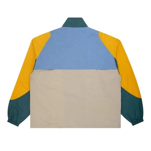 Color Block Wholesale 100% Nylon Running Windbreaker <b>Jacket</b> Best Quality Patchwork Color Zipper Windbreaker <b>Jacket</b> <b>For</b> <b>Men</b> - Product Image 2