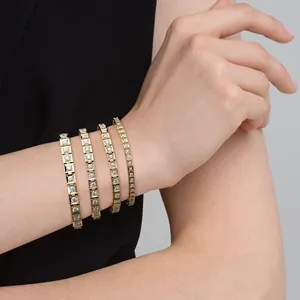 <b>chocolate</b> round lab grown diamond tennis bracelet 18k yellow gold fancy brown gem stone link chain fine jewelry luxury fine - Product Image 5