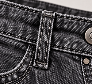 Jean en denim décontracté pour homme, coupe droite, gris uni, pantalon long avec poches - Product Image 4