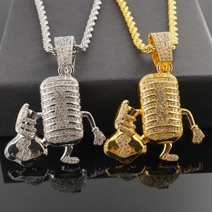 Collar con colgante de bolsa de dólares con diamantes estilo hip hop, joyería de moissanita, colgante de lujo, regalo para ella - Product Image 6