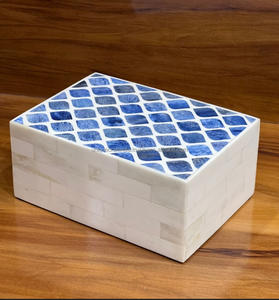 กล่องของขวัญประดับกระดูกและเรซิน6x4ที่มีเอกลักษณ์ขัดเครื่องประดับที่เก็บแบบคลาสสิก - Product Image 6