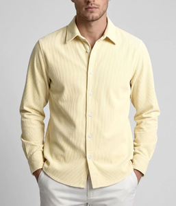 Camisa de Vestir Formal Personalizada para Hombre, Talla Grande, 100% Algodón Oxford Lavado, Manga Larga, Cierre de Botón, Transpirable, Secado Rápido, Ecológica - Product Image 4