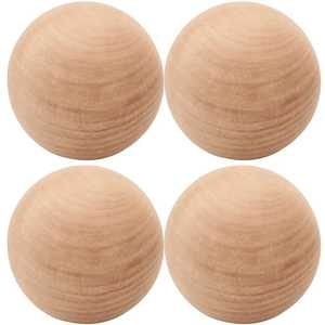 Bolas de Madera Natural Premium para Manualidades, Juguetes para Niños, Decoración DIY, Bolas Redondas de Madera Sólida de Lodi Impex - Product Image 1