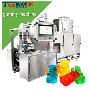 Sepenuhnya Otomatis 3D Multifungsi Vitamin Pektin Gelatin Starchless Jelly Lini Produksi Permen Gummy Bear Membuat Mesin