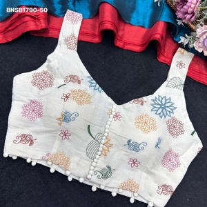เสื้อผ้าฝ้ายคอดี้แคมบริคสวยงาม ตกแต่งด้วยงานปักหลายเส้นและเลื่อม แบบไม่มีแขน บุฟองน้ำ คอวีด้านหลัง ราคาขายส่ง - Product Image 1