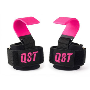 Sangles de poignet personnalisées avec logo pour la musculation, accessoires de fitness pour hommes et femmes, crochets de levage rembourrés en néoprène OEM - Product Image 1