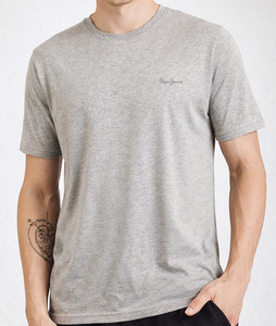 T-shirt en coton uni pour homme, coupe classique, léger, col rond, basique, personnalisable pour impression sur mesure, vente en gros OEM. - Product Image 3