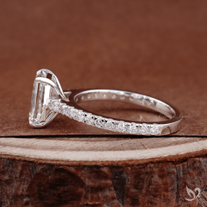 2 Carat <b>Emerald</b> Cut Lab Grown Diamond Engagement <b>Ring</b> IGI Certified 10K White Solid Gold Luxury Anniversary Wedding Gift - Product Image 2