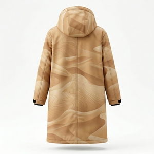 Adult Change <b>Robe</b> Embroidery Surf Double Layers Warm Fleece Lining Hooded Water Proof Swimming Dry <b>Changing</b> <b>Robe</b> Swim Parka - Product Image 2