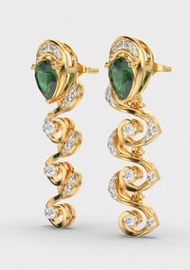 Pendientes colgantes de diamantes halo elegantes de alta calidad para ceremonia de compromiso, de proveedor indio al mejor precio. - Product Image 6